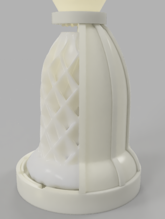 3D-printed candle mould design for Chillness — self-designed and printed